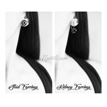 Load image into Gallery viewer, Black and White Spiral Swirl Earrings - 11pixeli
