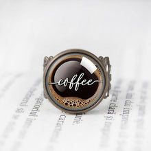 Load image into Gallery viewer, But First Coffee Ring - 11pixeli
