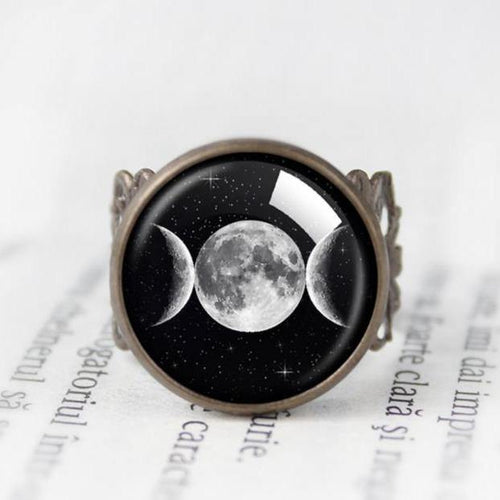 Adjustable Triple Moon Ring - 11pixeli