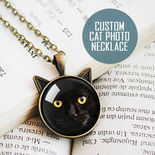 Load image into Gallery viewer, Personalized Cat Ears Photo Necklace
