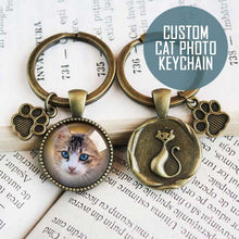 Load image into Gallery viewer, Personalized Cat Photo Keychain
