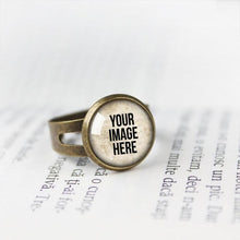 Load image into Gallery viewer, Personalized Photo Adjustable Ring
