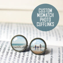 Load image into Gallery viewer, Personalized Mismatch Photo Cufflinks
