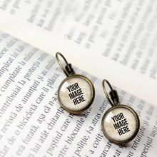 Load image into Gallery viewer, Personalized Photo Kidney Bronze Earrings
