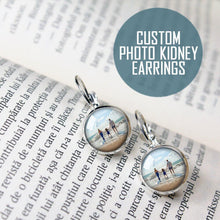 Load image into Gallery viewer, Personalized Photo Kidney Silver Earrings
