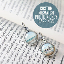 Load image into Gallery viewer, Personalized Mismatch Photo Kidney Silver Earrings
