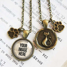 Load image into Gallery viewer, Personalized Cat Photo Pendant Necklace

