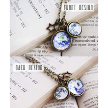Load image into Gallery viewer, Earth and Moon Globe Necklace - 11pixeli
