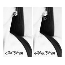 Load image into Gallery viewer, Black White Gold Marble Earrings - 11pixeli
