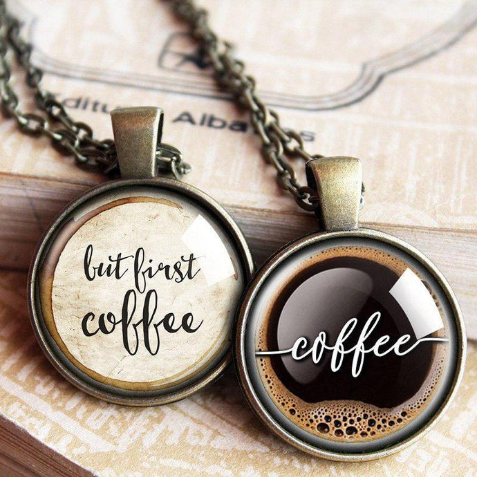 But First Coffee, Coffee Quote Necklace, Coffee Pendant, Caffeine Addict, Coffee Addicts, Coffee Gifts, Coffee Lovers, Coffee Addicts