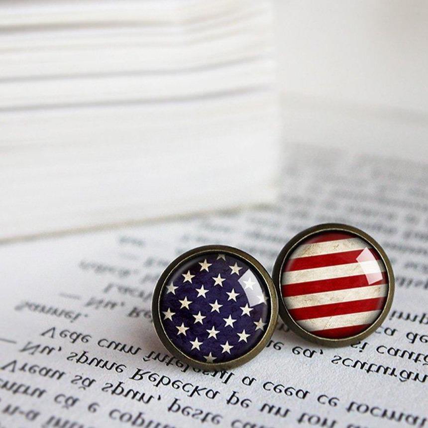 US American Flag Earrings - 11pixeli