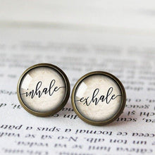 Load image into Gallery viewer, Breathe Inhale Exhale Earrings - 11pixeli
