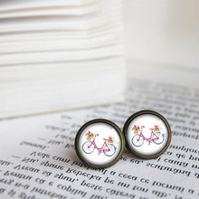 Load image into Gallery viewer, Floral Bicycle Earrings - 11pixeli
