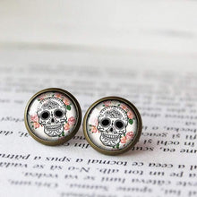 Load image into Gallery viewer, Day of the Dead Sugar Skull Earrings - 11pixeli
