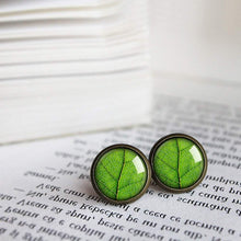 Load image into Gallery viewer, Autumn Leaf and Green Leaf Earrings - 11pixeli
