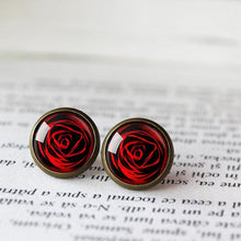 Load image into Gallery viewer, Red rose Earrings - 11pixeli
