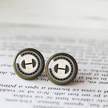 Load image into Gallery viewer, Barbell Dumbbell Earrings - 11pixeli
