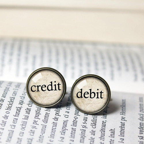 Debit and Credit Cuff Links, Accounting Gift, Vintage Cufflinks, Debit and Credit cufflinks, Wedding gift, Mens Accessories, Accountant Gift