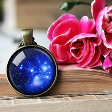 Load image into Gallery viewer, Pleiades Necklace ,Pleiades Pendant, Blue Galaxy Gift, Space Universe Necklace, Galaxy Necklace, Nebula Necklace, Pleiades Stars Jewelry
