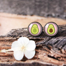 Load image into Gallery viewer, Green Avocado Mismatch Earrings - 11pixeli
