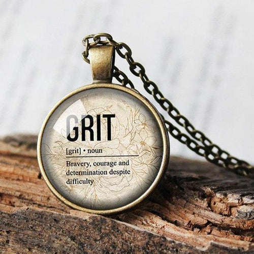 Grit Definition Necklace, Grit Definition Pendant, Entrepreneur Gift, Business Gift, Gift for Entrepreneur, Small Business Owner Gift, Grit