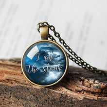Load image into Gallery viewer, I am the storm Necklace, I am the storm pendant, Fate whispers to the warrior, Storm necklace, Strength gift, Motivational gift, Positive
