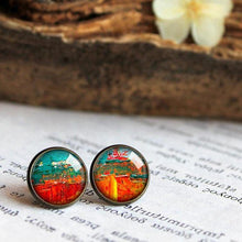 Load image into Gallery viewer, Modern Art Painted Abstract Earrings - 11pixeli
