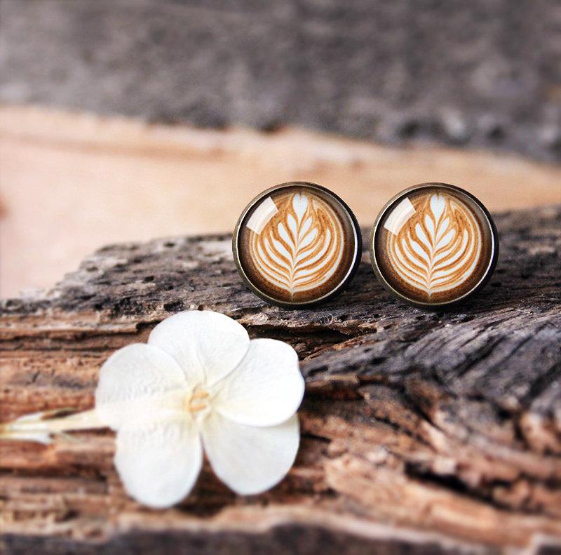 Latte Art Coffee Earrings - 11pixeli