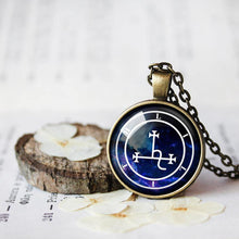 Load image into Gallery viewer, Sigil of Lilith Necklace, Sigil of Lilith Pendant, Wiccan Pagan Jewelry, Seal sigil of lilith, Occult Witch Pagan Voodoo Wicca Gothic Gift
