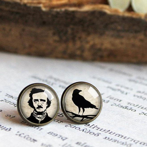 Edgar Allan Poe Raven Earrings - 11pixeli