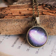 Load image into Gallery viewer, Milky Way Globe Necklace , Dark Blue Galaxy Ball Sphere Pendant, Double Sided Galaxy,  Galaxy Gift, Milky Way Night Sky Constellation Gift
