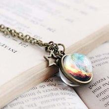 Load image into Gallery viewer, Medusa Nebula Galaxy Necklace Outer Space Necklace , Ball Sphere Pendant, Double Sided Galaxy, Space Lovers, Galaxy Gift, Nebula Space Gift
