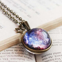 Load image into Gallery viewer, Galaxy Necklace Outer Space Necklace , Ball Sphere Pendant, Double Sided Galaxy, Space Lovers, Galaxy Gift, Nebula Space Constillation Gift

