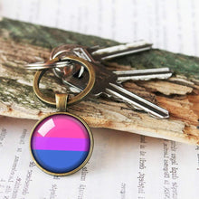 Load image into Gallery viewer, Bisexual Pride Colors Keychain - 11pixeli
