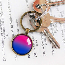 Load image into Gallery viewer, Bisexual Pride Colors Keychain - 11pixeli
