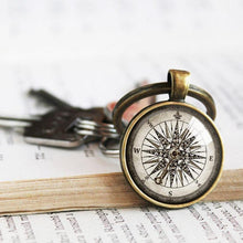 Load image into Gallery viewer, Vintage Compass Keychain - 11pixeli
