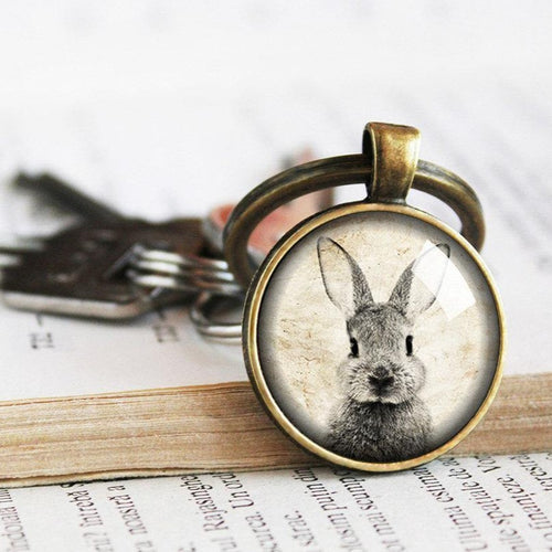 Bunny Portrait Keychain - 11pixeli