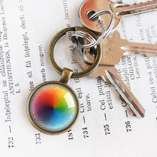 Load image into Gallery viewer, Vintage Color Wheel Keychain - 11pixeli
