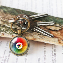Load image into Gallery viewer, Vintage French Color Wheel Keychain - 11pixeli
