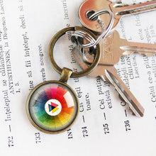 Load image into Gallery viewer, Vintage French Color Wheel Keychain - 11pixeli

